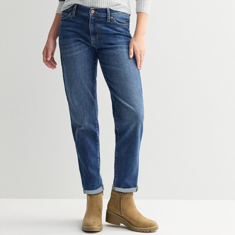 ソノマ レディース ボトムス デニムパンツ プチ ジーンズ Petite Sonoma Goods For Life Mid Rise Relaxed Boyfriend Jeans Bright M