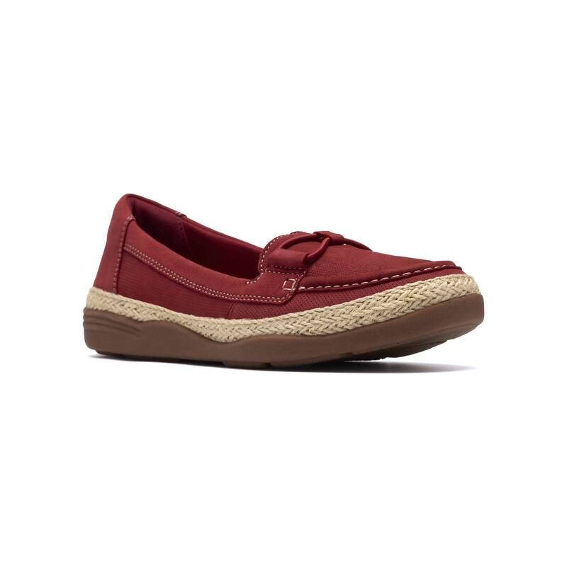 クラークス レディース シューズ Clarks Elaina Milly WomenslipOn Shoes Red レッド