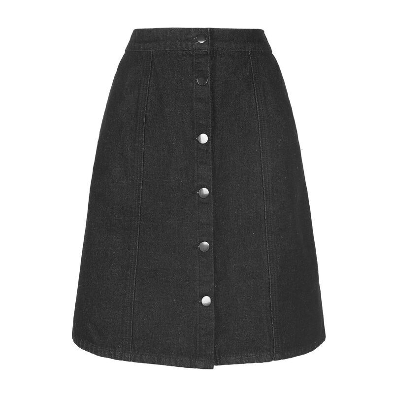 アレグラ ケー レディース ボトムスカート A ライン ハイウエスト デニム ALLEGRA K Womensolid Color ALine High Waist Casual Denim Skir