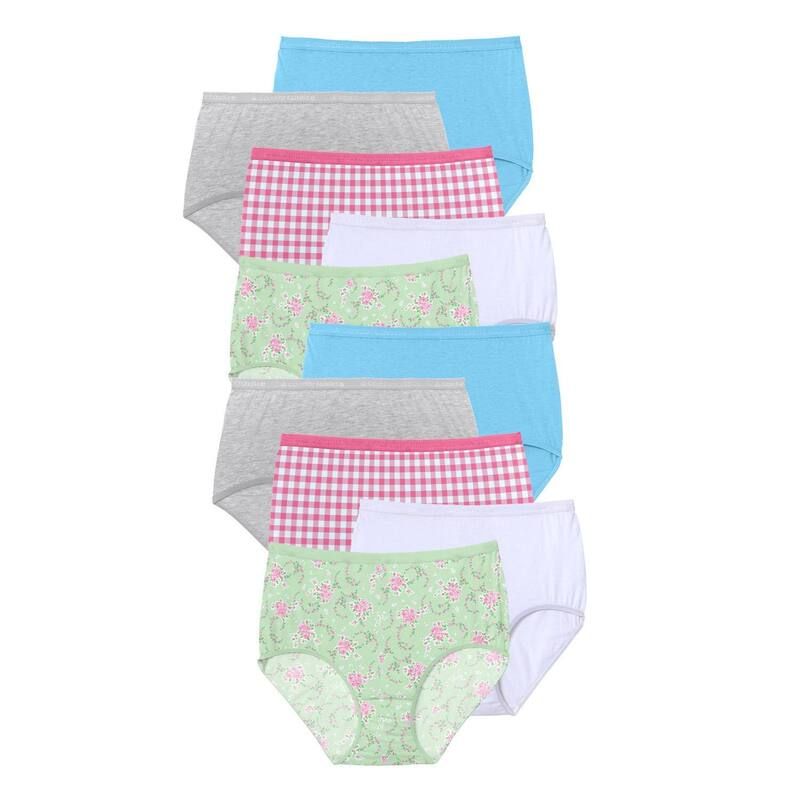 コンフォート チョイス レディース アンダーウェア パンツ プラスサイズ コットン Comfort Choice Plusize Full Coverage Cotton Brief 10Pack P