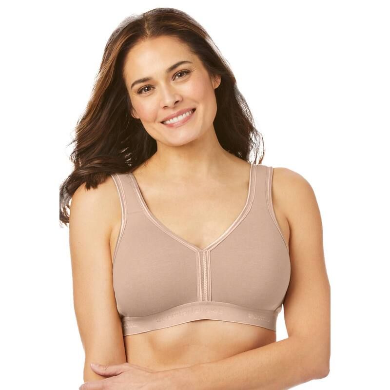 コンフォート チョイス レディース アンダーウェア ブラジャー プラスサイズ Comfort Choice Womens Plusize Wireless Backclose Lounge Bra B