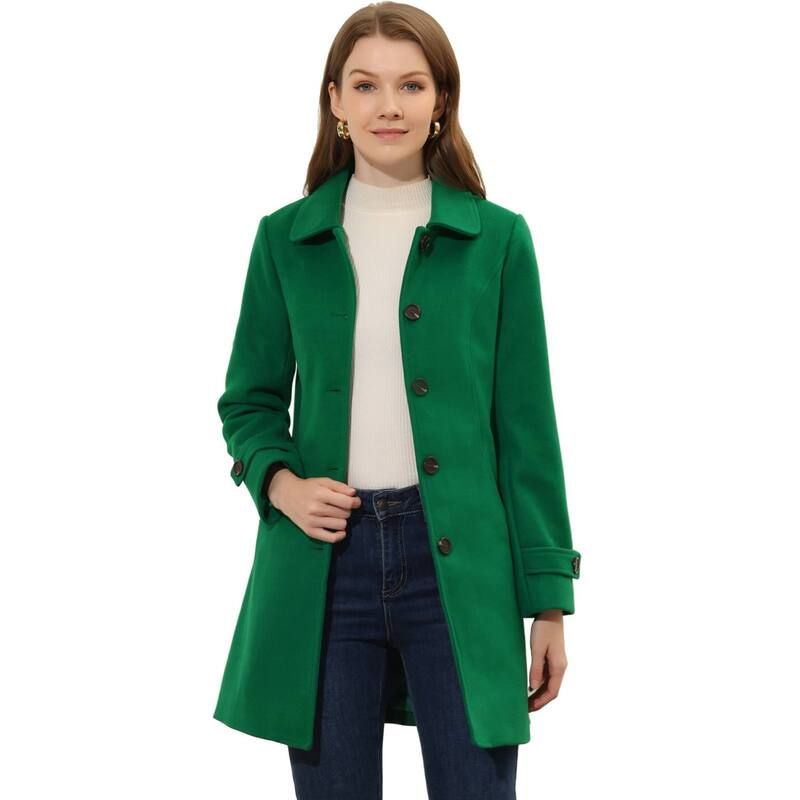 アレグラ ケー レディース アウター ジャケット・ブルゾン コート ALLEGRA K Womens Peter Pan Collar Winter Outwear Trench Coats Gree 19,936円