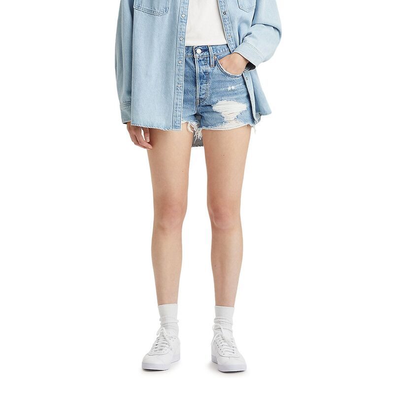 リーバイス レディース ボトムス ハーフパンツ・ショーツ ショートパンツ Womens Levis 501 Original Jean Shorts Quiet Riot