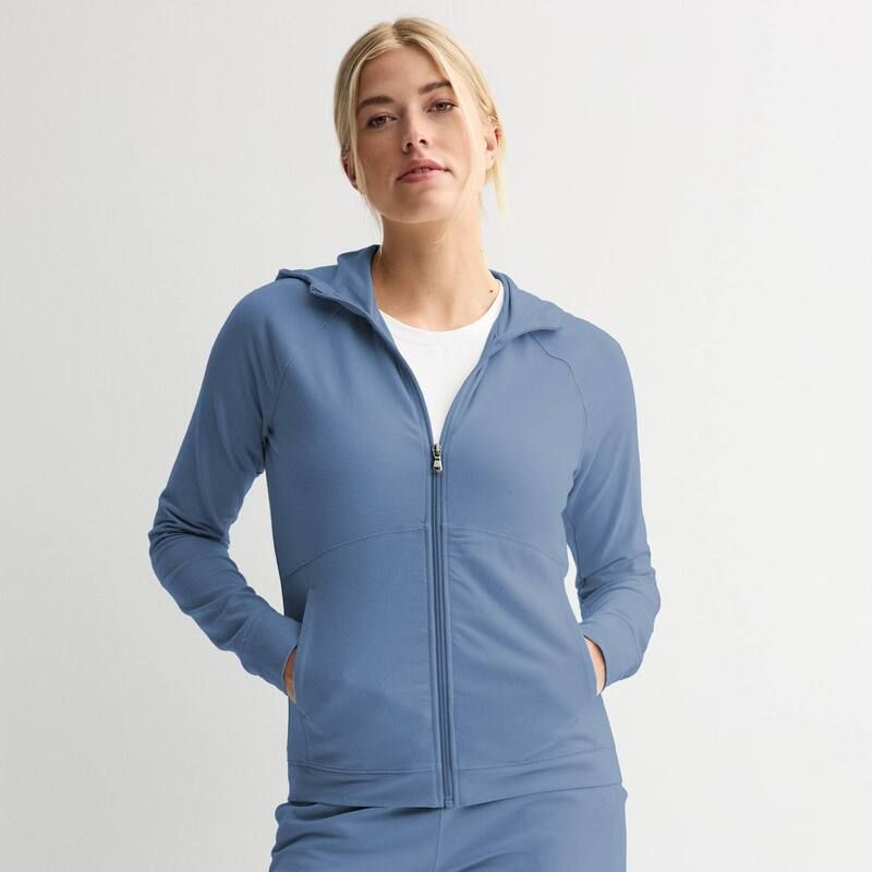 Tek Gear レディース アウター ジャケット・ブルゾン フーデッドジャケット プチ Petitek Gear Essential ZipUp Hooded Jacket Harper Blue