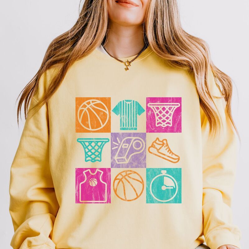Simply Sage Market レディース トップス Tシャツ スウェット Simply Sage Market Basketball Checkered Icons Womens Lightw