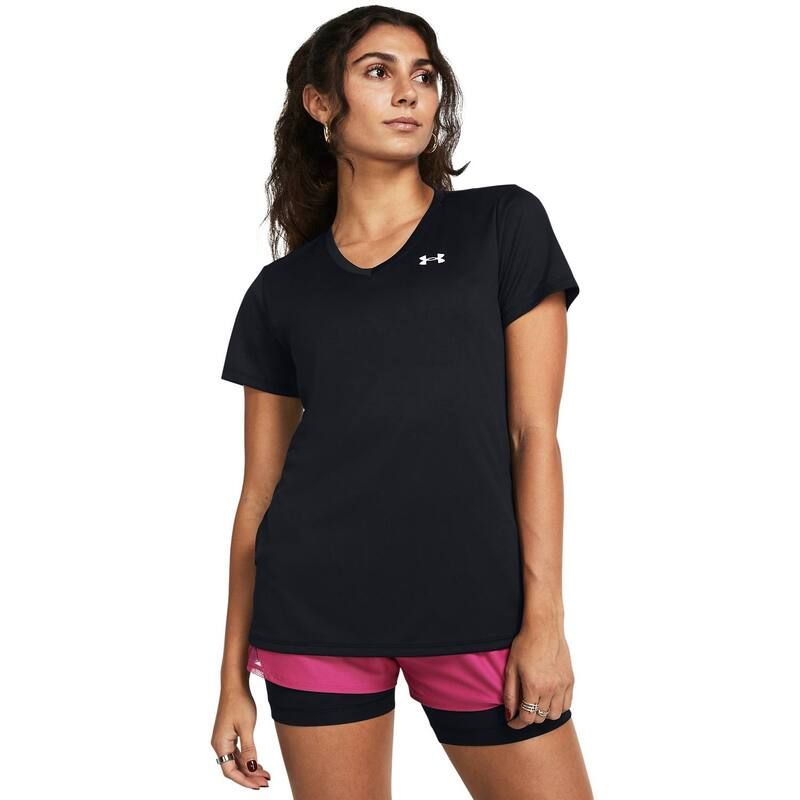 アンダーアーマー レディース トップス Tシャツ Vネック Womens Under Armour Tech VNeck Short Sleeve Tee Black ブラック