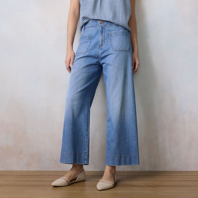 LC Lauren Conrad レディース ボトムス デニムパンツ ワイドレッグ クロップド Womens LC Lauren Conrad Super HighRise Wildflower Wi