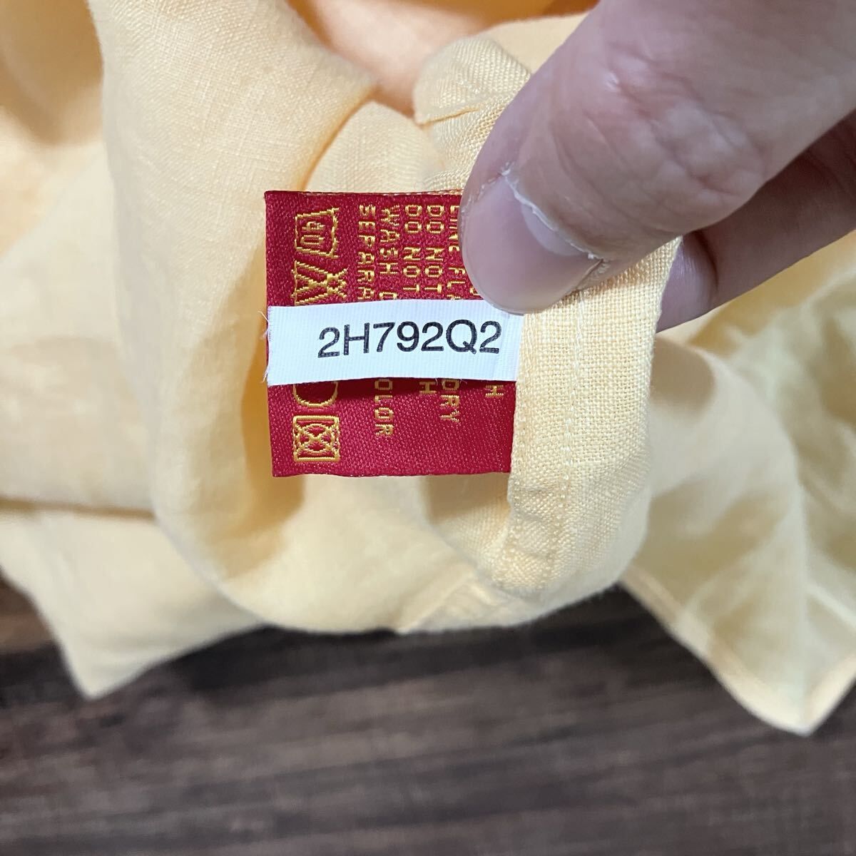 上海灘 SHANGHAI TANG シャンハイタン 高級 リネン シェルボタン 