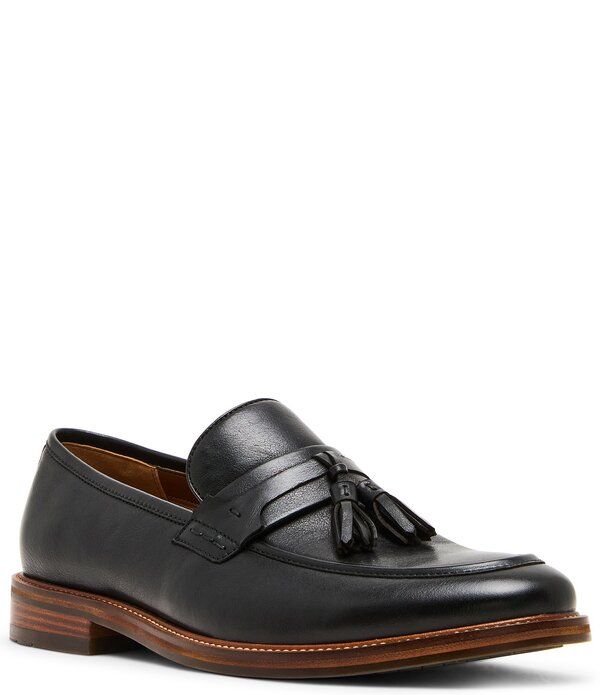 スティーブ マデン メンズ シューズ スリッポン・ローファー レザー Steve Madden Mens Bransun Leather Tasseloafers Black ブラック