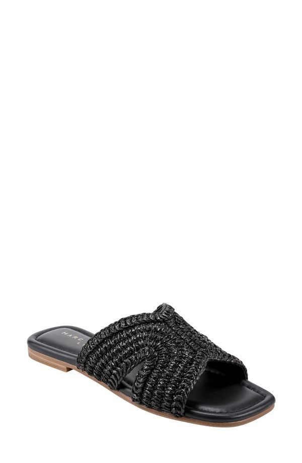マーク・フィッシャー レディース シューズ サンダル Marc Fisher LTD Narda Raffia Slide Sandal Black ブラック