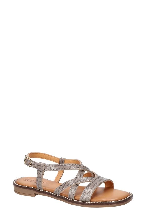 ベラヴィータ レディース シューズ サンダル Bella Vita Tya Strappy Sandal Grey Croco Italian Leather グレー