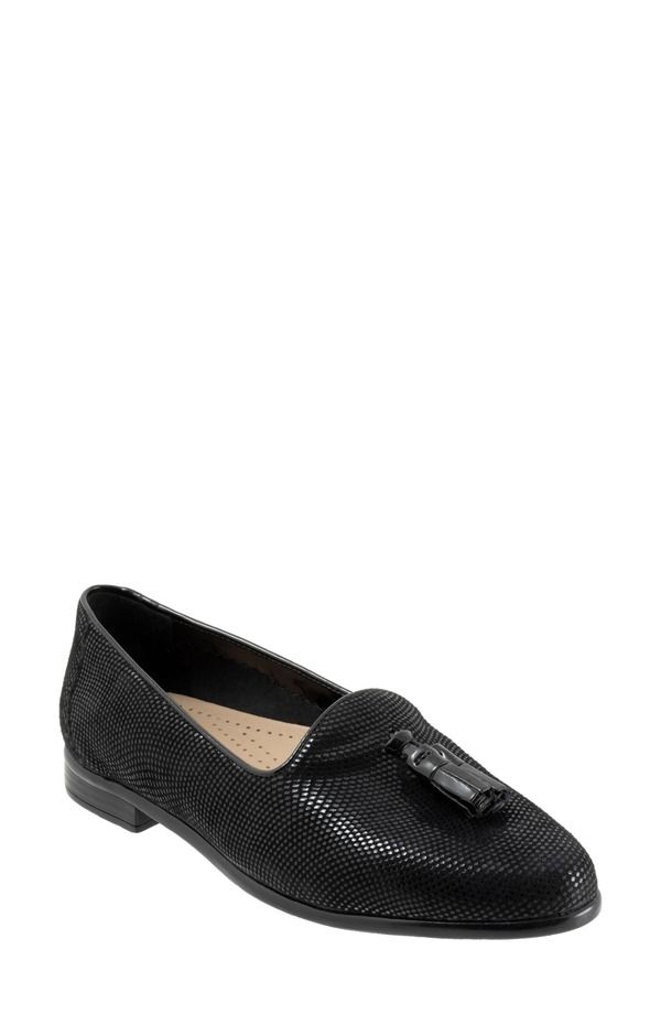 トロッターズ レディース シューズ スリッポン・ローファー Trotters Liz Tasseloafer Black Mini Dot ブラック