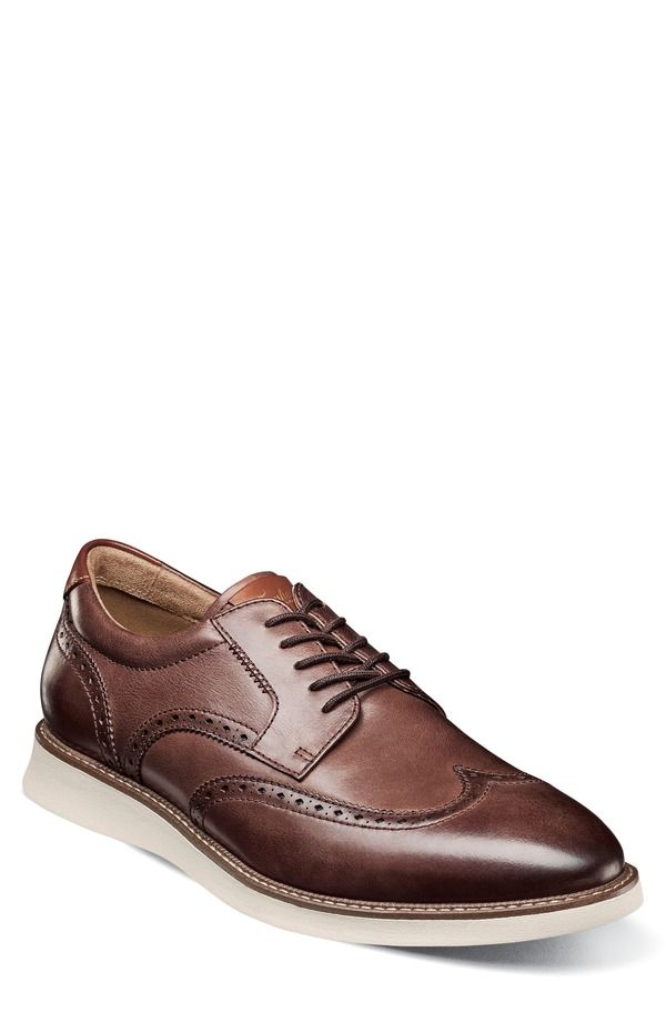 フローシャイム メンズ シューズ ウィングチップ ダービー Florsheim Launch Wingtip Derby Brown ブラウン