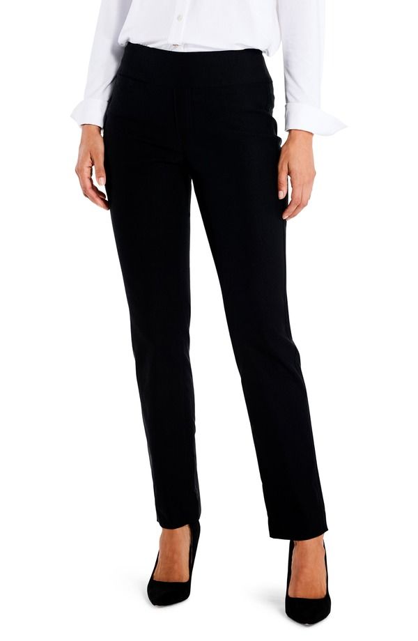 ニックプラスゾーイ レディース ボトムス レギンストレート パンツ NICZOE Wonderstretch Pocket Straight Leg Pants Black Onyx ブラック