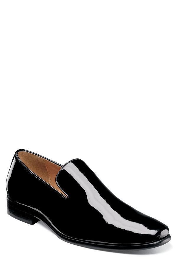フローシャイム メンズ シューズ ローファー Florsheim Postino Venetian Loafer Black Patent ブラック
