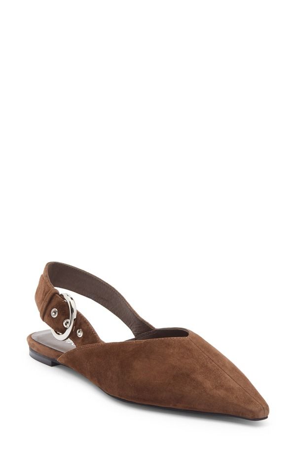 ジェフリー キャンベル レディース シューズ パンプス Jeffrey Campbell Scone Slingback Pointed Toe Flat Espresso Suede