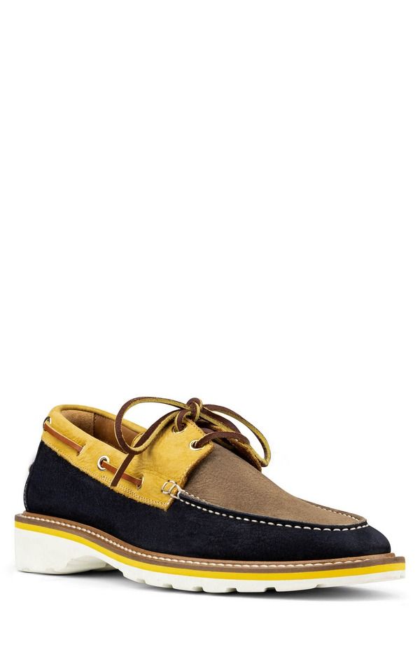 ドナルドプリネール メンズ シューズ Donald Pliner Dempsey Boat Shoe Navy Multi ネイビー