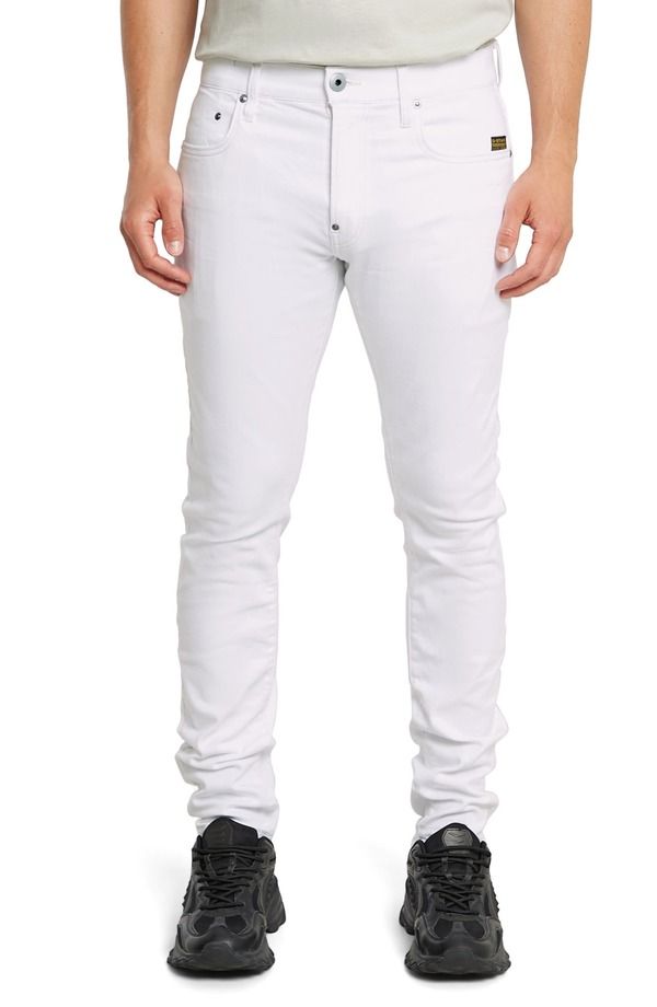 ジースター メンズ ボトムス デニムパンツ ジーンズ GSTARevend FWD Skinny Jeans Paper White Gd ホワイト