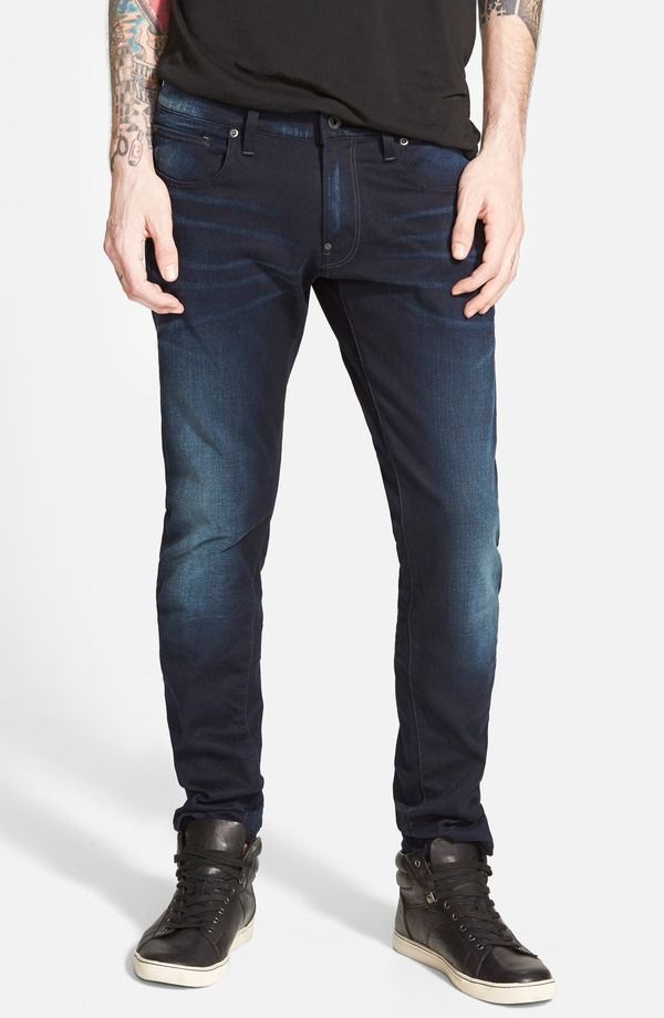 ジースター メンズ ボトムス デニムパンツ スリムフィット ジーンズ GStarAW Defend Slim Fit Jeans Dark Aged