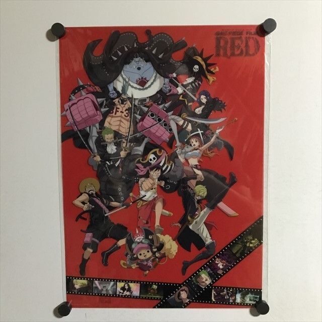 X3248 ◇未開封品 ワンピース FILM RED A3サイズ クリアポスター