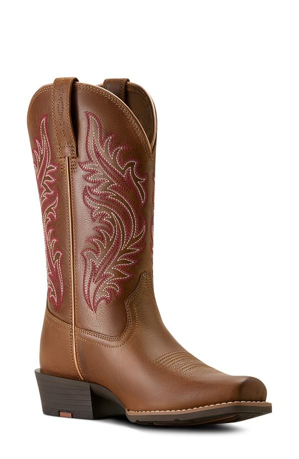 アリアト レディース シューズ ブーツ・レインブーツ Ariat Round Up Narrow Cutter Toe Western Boot Sorrel Crunch