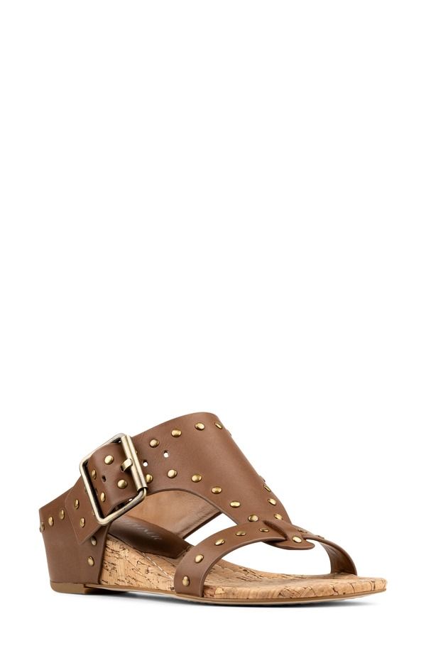 ドナルドプリネール レディース シューズ ヒール サンダル Donald Pliner Buckle Wedge Sandal Saddle