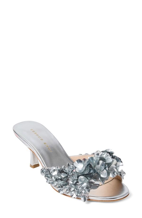 ジャックロジャース レディース シューズ ヒール サンダル Jack Rogers Crown Slide Sandal Silver シルバー