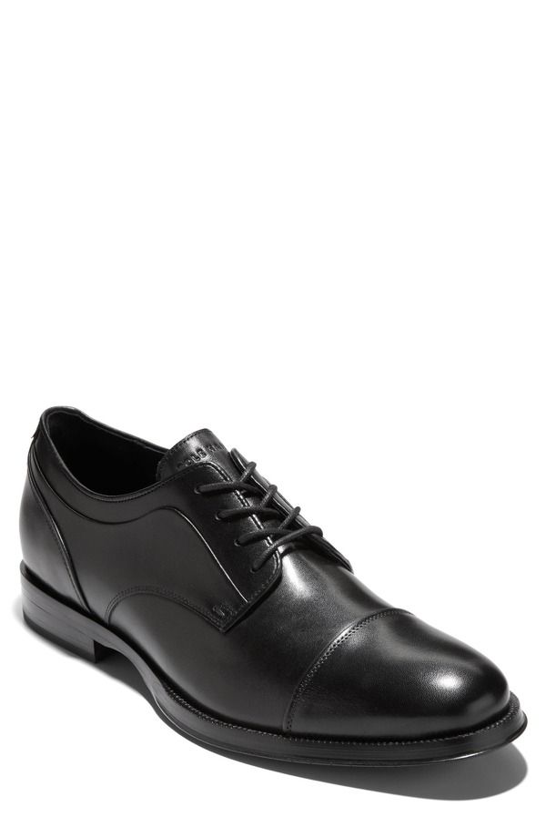 コールハーン メンズ シューズ ダービー キャップ Cole Haan Carnegie Cap Toe Derby Black ブラック
