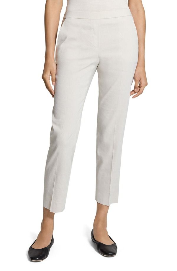 セオリー レディース ボトムス レギンス パンツ Theory Treeca PullOn Pants White Clay Qa4 ホワイト