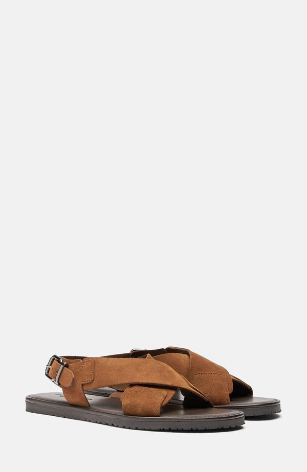 スカロッソ メンズ シューズ サンダル SCAROSSO Massimo Sandals Tan Suede タン