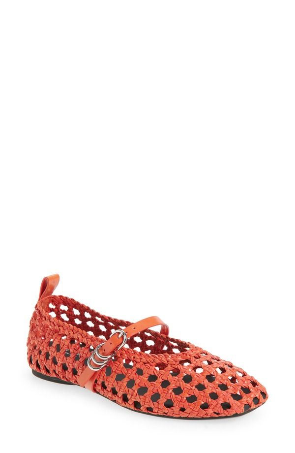 ラグアンドボーン レディース シューズ パンプス rag bone Spire Woven Mary Jane Flat Firey Red レッド