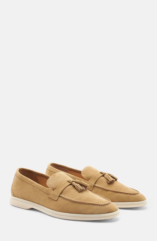 スカロッソ メンズ シューズ ローファー SCAROSSO Leandro Loafers Beige Suede ベージュ