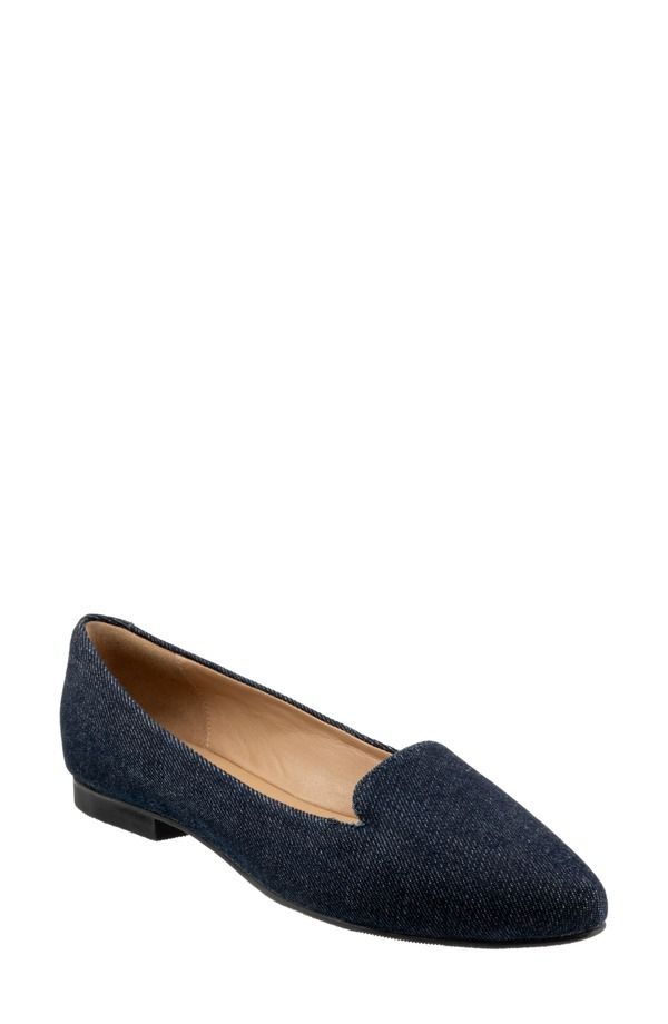 トロッターズ レディース シューズ スリッポン・ローファー Trotters Harlowe Pointed Toe Loafer Blue Jean ブルー