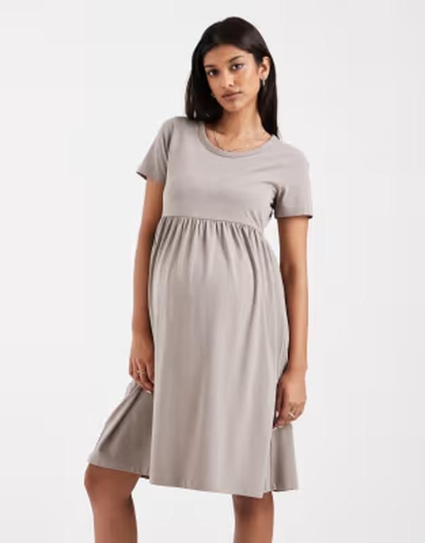 ママライシアス レディース トップス ワンピース ミニ Tシャツ マタニティ Mamalicious Mamalicious Maternity mini smock tshirt dress Moo