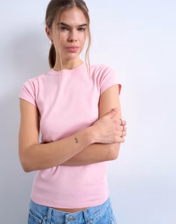 トップショップ レディース トップス Tシャツ Topshop everyday tee PINK ピンク