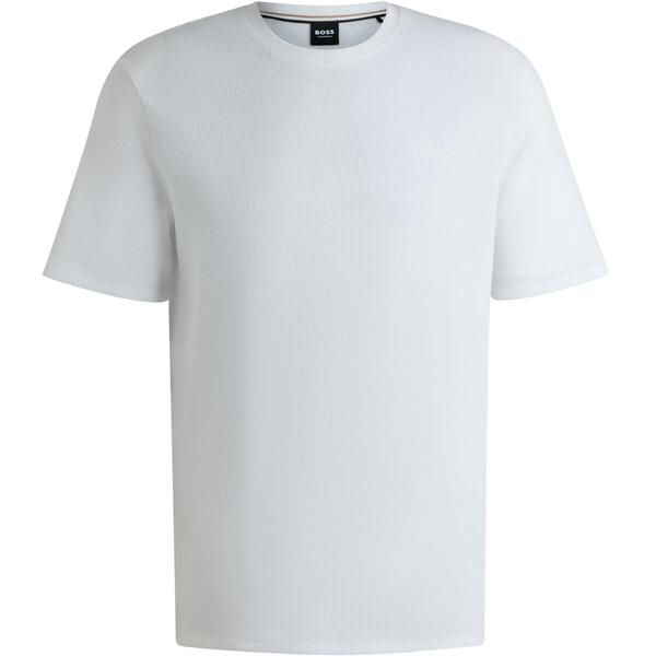 ボス メンズ トップス Tシャツ Boss Mens Waffle TShirt Structuredesign White 102 ホワイト 15,194円