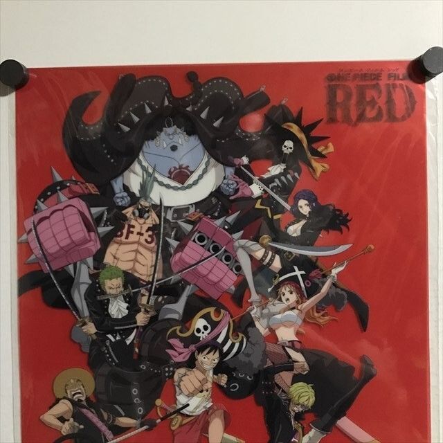 X3248 ◇未開封品 ワンピース FILM RED A3サイズ クリアポスター