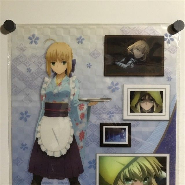 X3870 ◇未開封品 セイバー 劇場版 Fate/stay night 桜Cafe A3サイズ