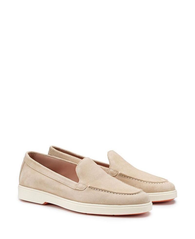 サントーニ レディース シューズ スリッポン・ローファー スエード Santoni Womensuede Loafer LightPastel Pink ピンク