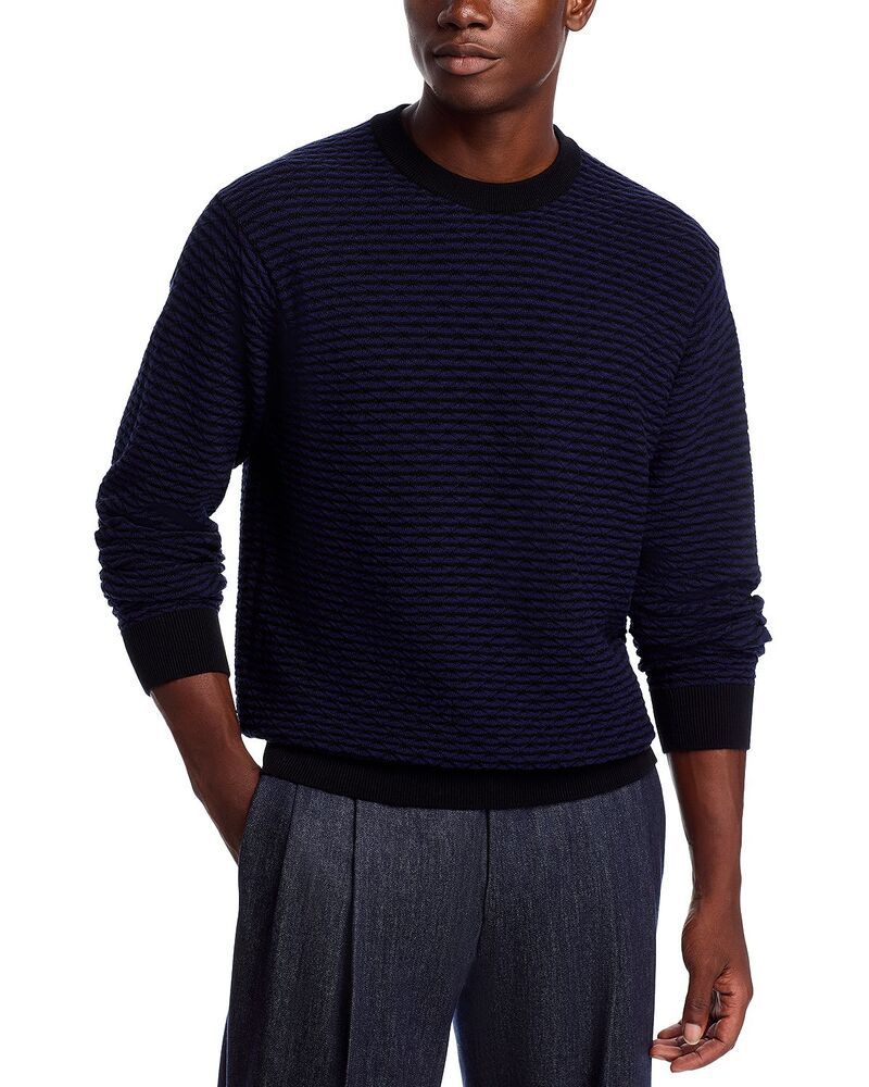 フューゴ メンズ アウター ニット・セーター クルーネック HUGO Sonderson Crewneck Sweater Navy ネイビー