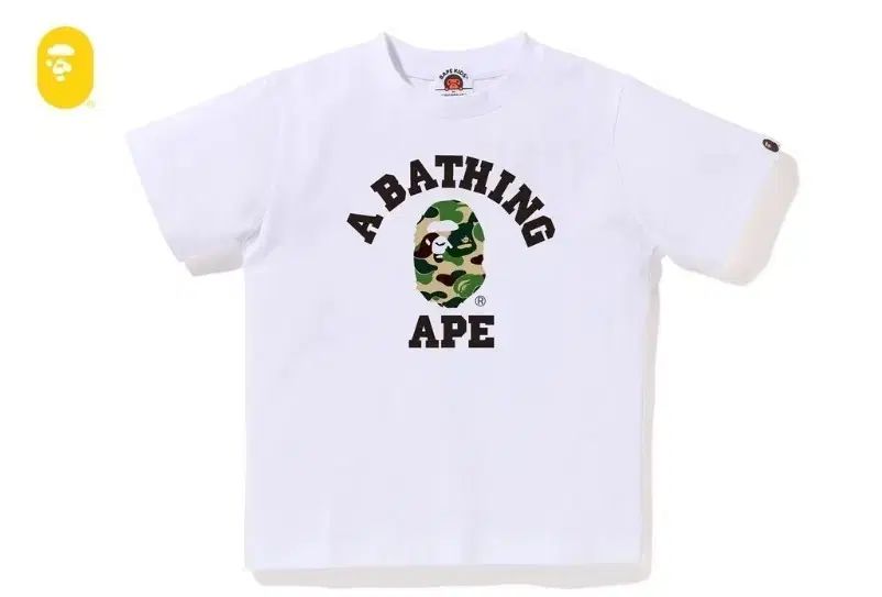 A BATHING APE 正規品 120 ABC カモフラージュ カレッジ 半袖Tシャツ
