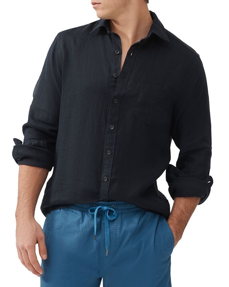 ロッドアンドグン メンズ トップス シャツ リネン Rodd Gunn Coromandelinen Shirt Midnight