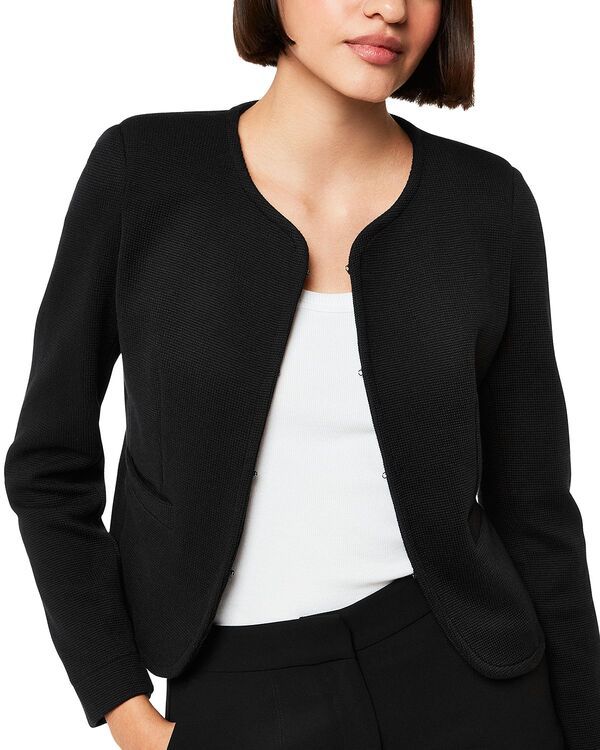 ホイッスルズ レディース アウター ジャケット・ブルゾン ジャージー Whistles Collarless Jersey Jacket Black ブラック