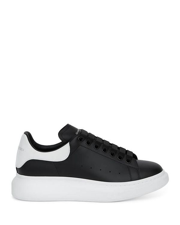 アレキサンダー・マックイーン メンズ シューズ スニーカー レザー ヒール Alexander McQUEEN Mens Oversized Leather Heel Detail Sneakers