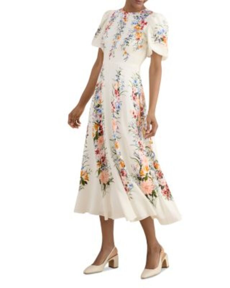 ホッブスロンドン レディース トップス ワンピース シルク HOBBS LONDON Limited Collection Wisley Silk Dress Ivory Multi アイボリー