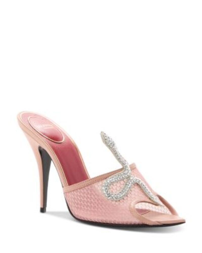 ヴァレンティノ レディース シューズ サンダル Valentino Garavani Womens Embellished Slide Sandals Pink ピンク