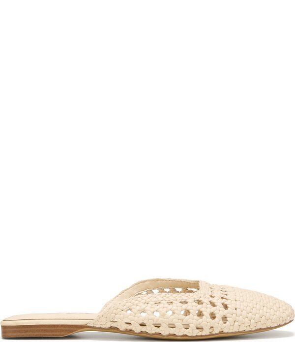 サムエデルマン レディース シューズ パンプス レザー Sam Edelmanola Woven Leather Square Toe Mules Modern Ivory アイボリー