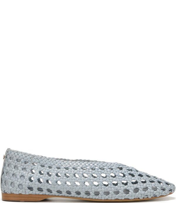 サムエデルマン レディース シューズ パンプス レザー Sam Edelman Shira Woven Leather Ballet Flats Light Blue ブルー
