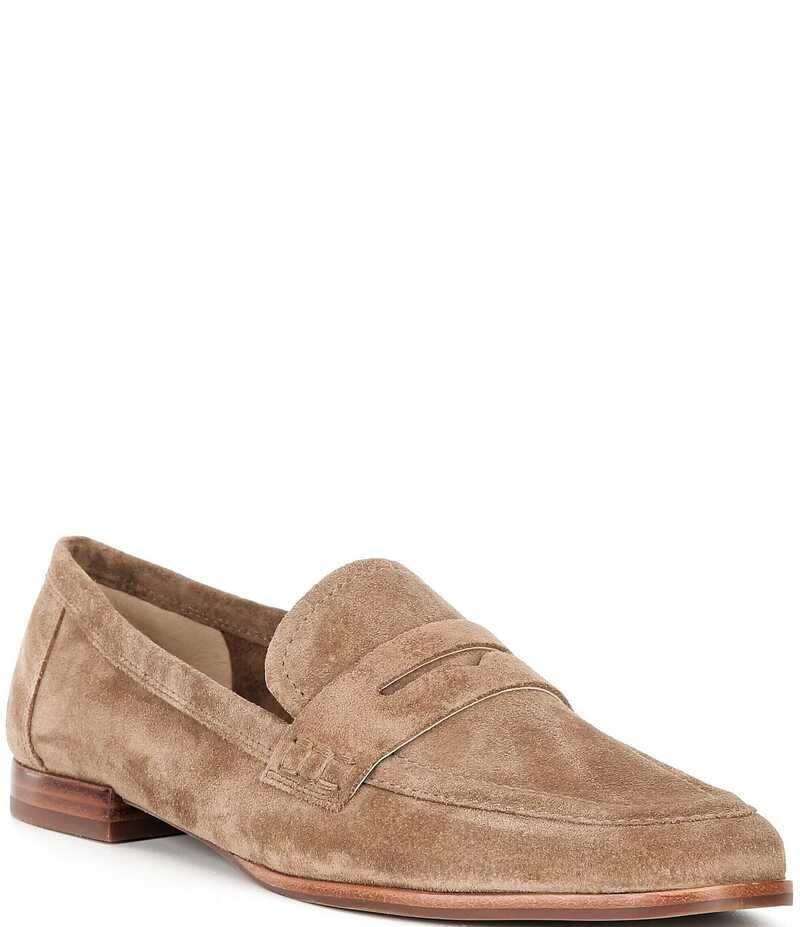 アントニオ メラーニ レディース シューズ スリッポン・ローファー スエード ローファー Antonio Melani Cain Two Oiled Suede Penny Loafers Earth