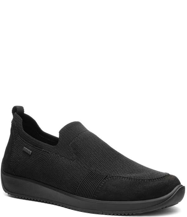 アラ レディース シューズ スニーカー ニット ara Lilith Woven Stretch Knit Waterproof Slip On Sneakers Black ブラック